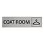 Aluminium deurbordje Coat room 165 x 45 mm - per 1 stuk