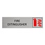 Aluminium deurbordje Fire extinguisher 165 x 45 mm - per 1 stuk