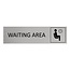 Aluminium deurbordje Waiting area 165 x 45 mm - per 1 stuk