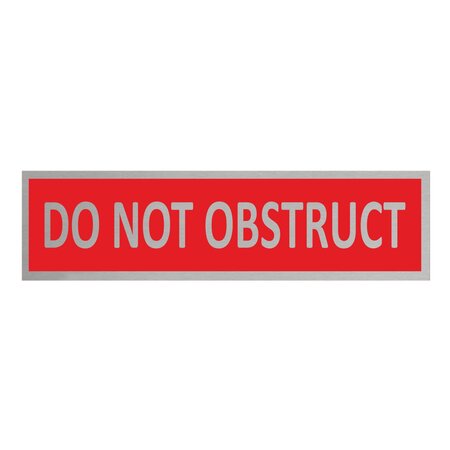 CombiCraft Aluminium deurbordje Do not obstruct 165 x 45 mm - per 1 stuk