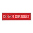 Aluminium deurbordje Do not obstruct 165 x 45 mm - per 1 stuk