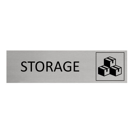 Aluminium deurbordje Storage 165 x 45 mm - per 1 stuk