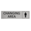Aluminium deurbordje Men's changing area 165 x 45 mm - per 1 stuk