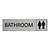 CombiCraft Zilver aluminium deurbordje Bathroom
