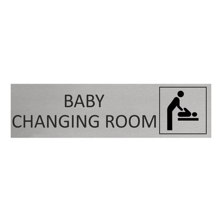 CombiCraft Aluminium deurbordje Baby changing room 165 x 45 mm - per 1 stuk