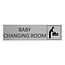 Aluminium deurbordje Baby changing room 165 x 45 mm - per 1 stuk