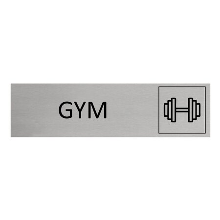 Aluminium deurbordje Gym 165 x 45 mm - per 1 stuk