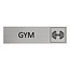 Aluminium deurbordje Gym 165 x 45 mm - per 1 stuk