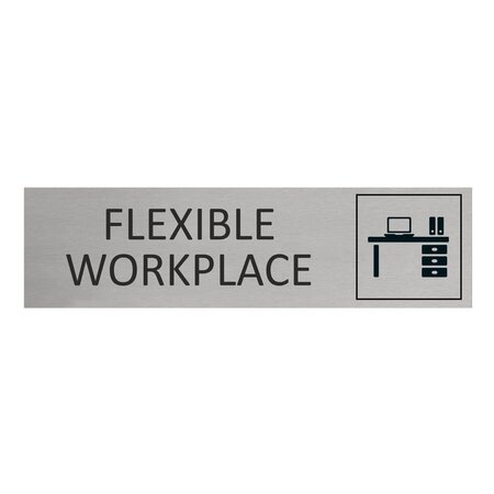 Aluminium deurbordje Flexible workspace 165 x 45 mm - per 1 stuk