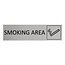 Aluminium deurbordje Smoking area 165 x 45 mm - per 1 stuk