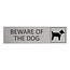 CombiCraft Aluminium deurbordje Beware of the dog 165 x 45 mm - per 1 stuk