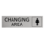 Zilver aluminium deurbordje Womens changing room