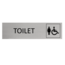 Aluminium deurbordje Dames en invalide toilet 165 x 45 mm - per 1 stuk