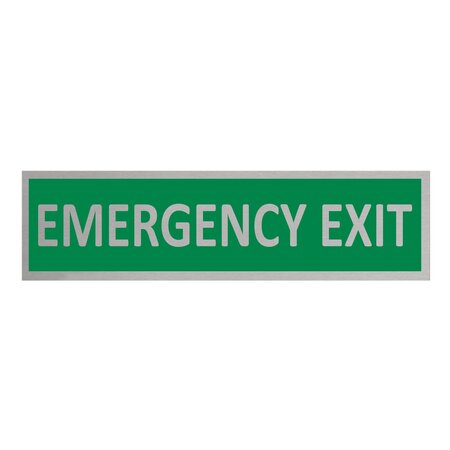 Aluminium deurbordje Emergency exit 165 x 45 mm - per 1 stuk