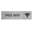 Aluminium deurbordje Free Wi-Fi 165 x 45 mm - per 1 stuk