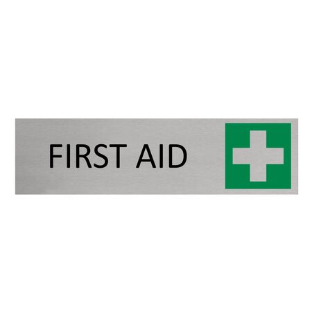CombiCraft Aluminium deurbordje First aid 165 x 45 mm - per 1 stuk