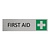 Zilver aluminium deurbordje First aid