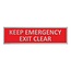 CombiCraft Aluminium deurbordje Keep emergency exit clear 165 x 45 mm - per 1 stuk