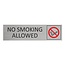 Aluminium deurbordje No smoking allowed 165 x 45 mm - per 1 stuk
