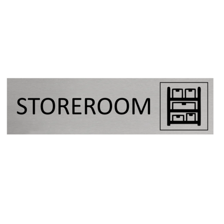 Aluminium deurbordje Storeroom 165 x 45 mm - per 1 stuk