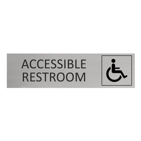 Aluminium deurbordje Accessible restroom 165 x 45 mm - per 1 stuk