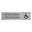 Aluminium deurbordje Accessible restroom 165 x 45 mm - per 1 stuk