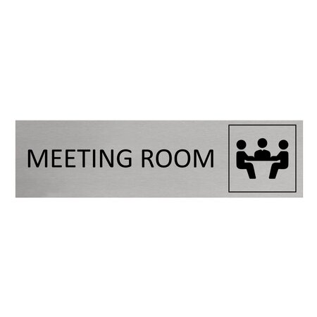 CombiCraft Aluminium deurbordje Meeting room 165 x 45 mm - per 1 stuk