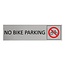 CombiCraft Aluminium deurbordje No bike parking 165 x 45 mm - per 1 stuk