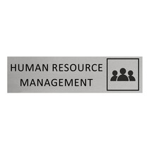 Zilver aluminium deurbordje Human Resource Management