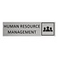 Aluminium deurbordje Human Resource Management 165 x 45 mm - per 1 stuk