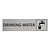 Zilver aluminium deurbordje Drinking water