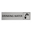 CombiCraft Aluminium deurbordje Drinking water 165 x 45 mm - per 1 stuk