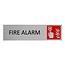 Aluminium deurbordje Fire alarm 165 x 45 mm - per 1 stuk