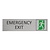 CombiCraft Zilver aluminium deurbordje emergency exit