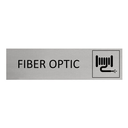 Aluminium deurbordje Fiber optic 165 x 45 mm - per 1 stuk