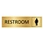 CombiCraft Goud aluminium deurbordje Restroom met zwart genderneutraal icoon