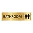 CombiCraft Goud aluminium deurbordje Bathroom 165 x 45 mm - per 1 stuk