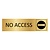 Goud aluminium deurbordje No access