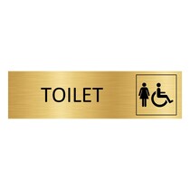 Goud aluminium deurbordje dames toilet