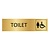 Goud aluminium deurbordje dames toilet