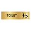 Goud aluminium deurbordje dames toilet 165 x 45 mm - per 1 stuk