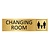 CombiCraft Goud aluminium deurbordje Family changing room en icon