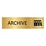 Goud aluminium deurbordje Archive 165 x 45 mm - per 1 stuk