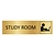 Goud aluminium deurbordje Study room