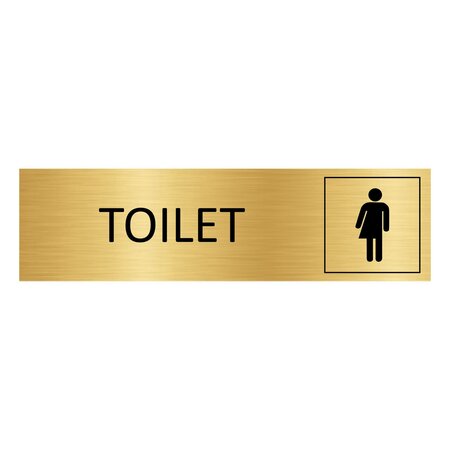 Goud aluminium deurbordje genderneutraal toilet