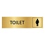 Goud aluminium deurbordje genderneutraal toilet