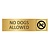 Goud aluminium deurbordje No dogs allowed
