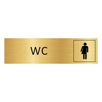Goud aluminium deurbordje genderneutraal WC