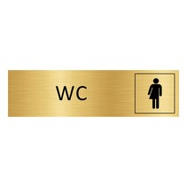 Goud aluminium deurbordje genderneutraal WC