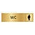 Goud aluminium deurbordje genderneutraal WC